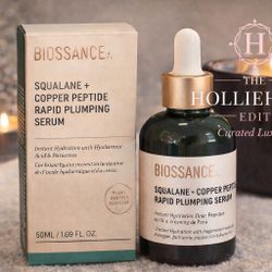 Biossance Squalane + Copper Peptide Rapid Plumping Serum 50ml New