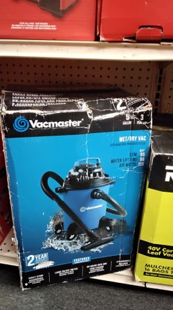 VACMASTER 5 GALLON WET/DRY VACUUM 9 ACCESSORIES INCLUDED