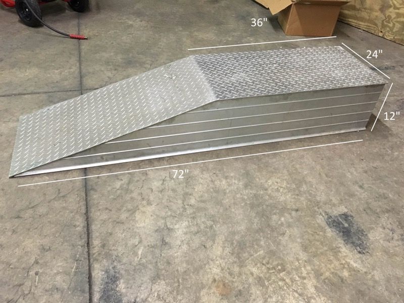 Heavy-Duty Wheel Riser Ramps (Set Of 2) - 15,000lb Capacity, Aluminum, Model H-4192