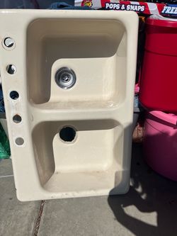 Heavy duty cast iron sink