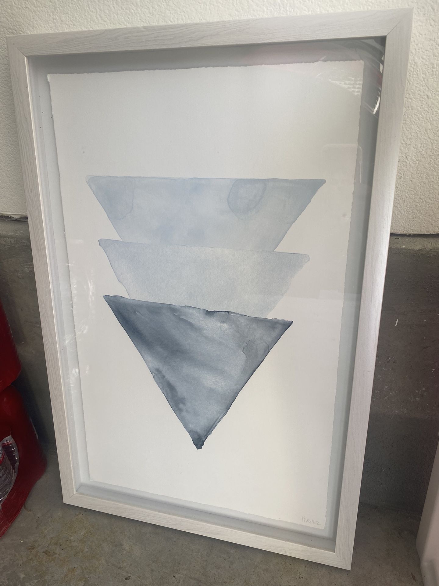 Parvez Taj Triangles Overlap Framed Wall Art, 16" x 24"