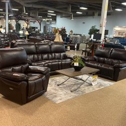 Power Sofa And Recliner Stationary Loveseat 