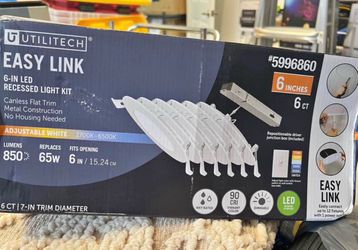 White 6 in Round Dimmable LED Canless Recessed light Kit