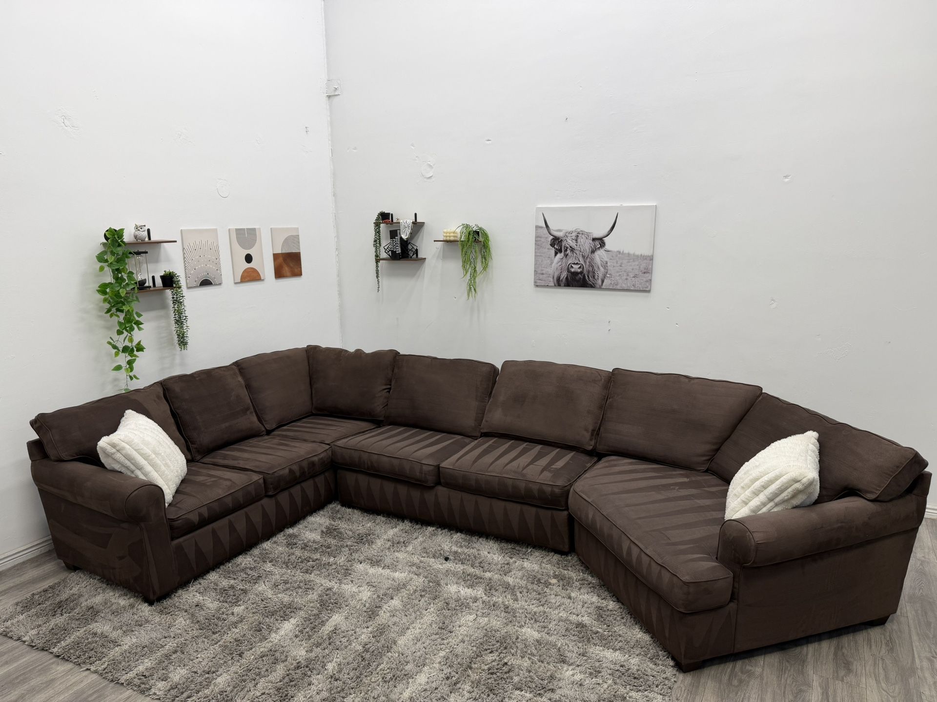 Brown Sectional Couch - Free Delivery