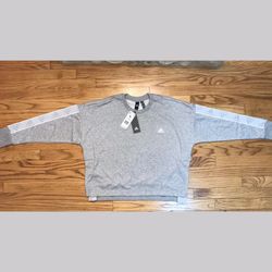 Adidas Women's Cho Crew Pullover Sweater Gray- Size XL