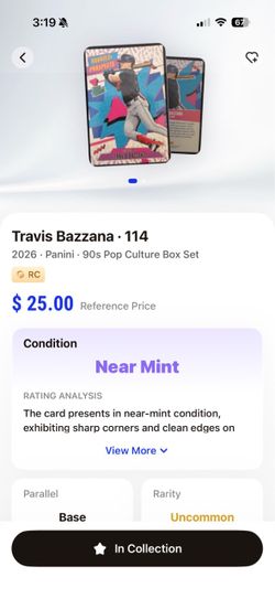 Travis Bazzana 2026 Panini 90s Pop Culture RC #114