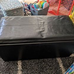 Black Storage Ottoman