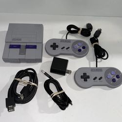 Super Nintendo Mini Classic Edition SNES Console CLV-201 AUTHENTIC Bundle Tested