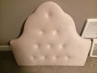 Velvet twin headboard!