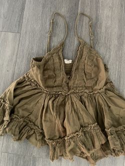 Green Juniors Top Size Small Babydoll Top