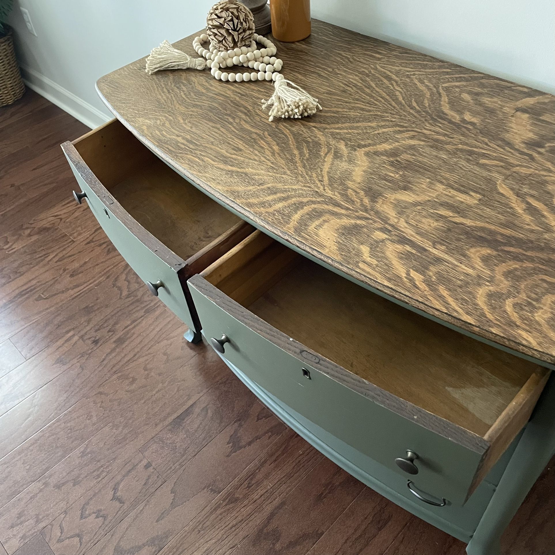 Olive Green Antique Tiger Oak Dresser for Sale in Chesapeake, VA OfferUp