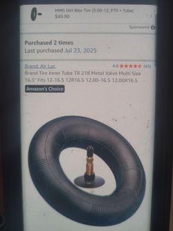 Inner Tube ..plastic Valve