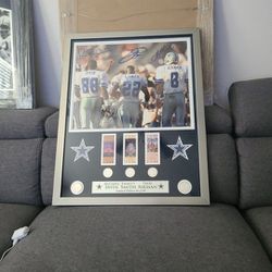 Dallas Cowboys Autograghed Troy Aikman Emmit And Michael Irvin Memorbelia