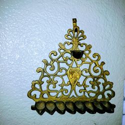 Vintage Hanukkah Oil Lamp Menorah 