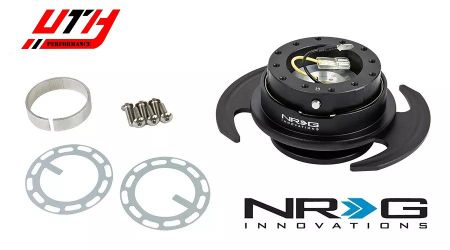 NRG Aluminum Gen3 3.0 Ball Lock Quick Release Black Body w/ Black Ring