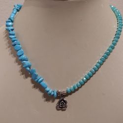 TURQUOISE & BLUE GEMSTONE NECKLACE 