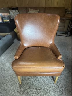 Faux leather chair