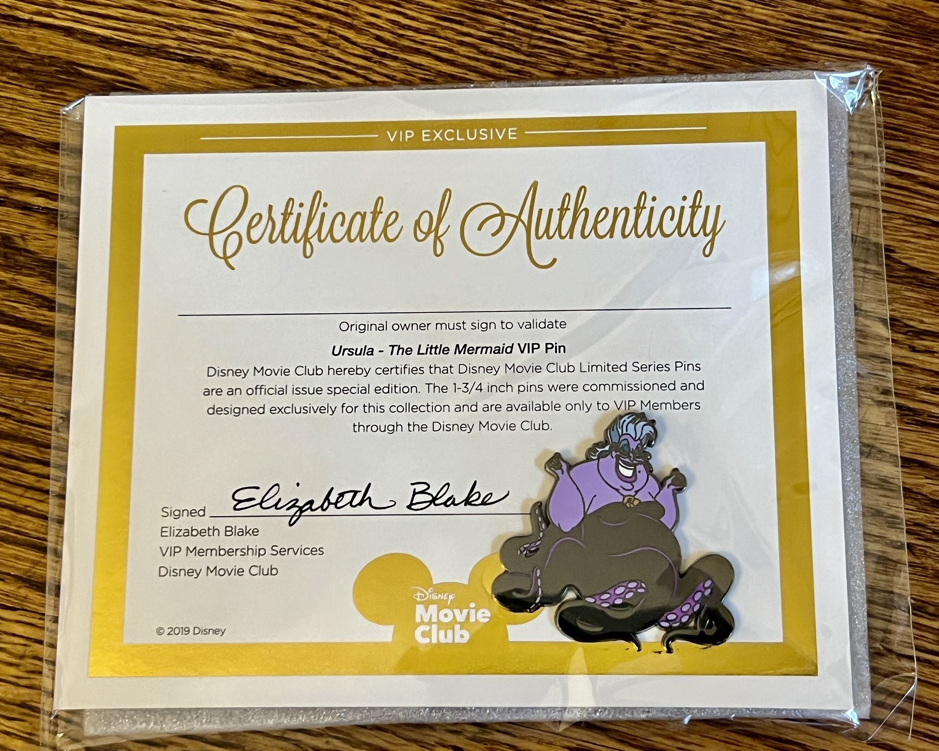 Disney Movie Club Ursula from The Little Mermaid Collectible Pin NIB