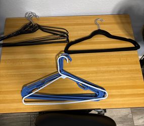 Moving sale part 2: vanity with mirror,shelves, end table, step stool& hangers