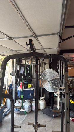 Squat rack with pulley brand Nautilus