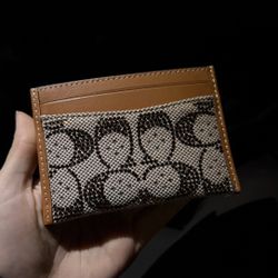 coach crystal card holder 