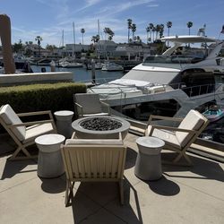 Outdoor chairs (rockers) and side tables