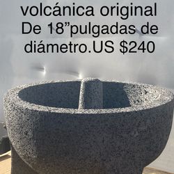 Molcajete De Piedra Volcanica Original Extra Grande De 18” Pulgadas 