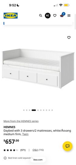 Daybed pullout bed king size with drawers and mattress