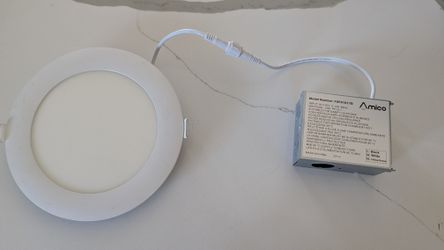 Amico 6" Slim LED Recessed Canless Lights (Lot of 10) - 5CCT Selectable