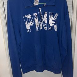 Victorias Secret “Pink” Blue Pullover - Medium