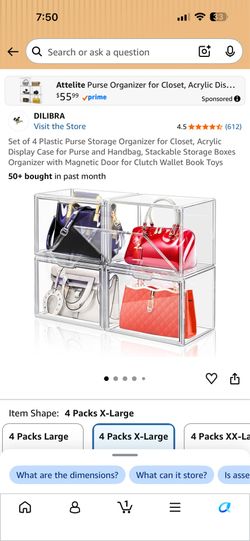 Plastic Purse Storage