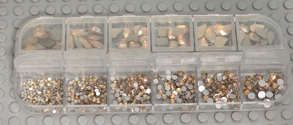 Nail Bling - Gold Rhinestones
