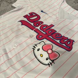 Women's Youth/Large/XXL Dodgers Hello Kitty Baseball Jerseys 
