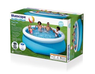 Bluescape Fast Set 10ft x 30in Inflatable Above Ground Pool Set Filter Pump Blue