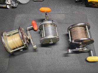Lot of 3 Vintage Conventional Fishing Reels