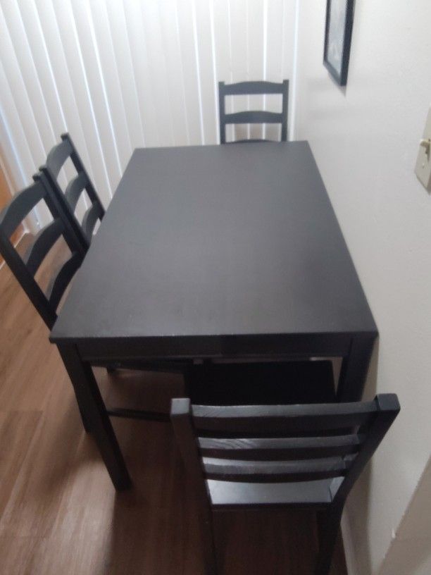 Dining Room Table And Chair Set Plus Safety Vinyl Cover