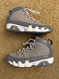 Size 9.5 (Pre owned, no box) - 2025 Air Jordan 9 retro cool grey