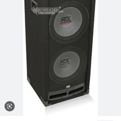 2 MTX Audio Speakers And Yamaha Amplifier 