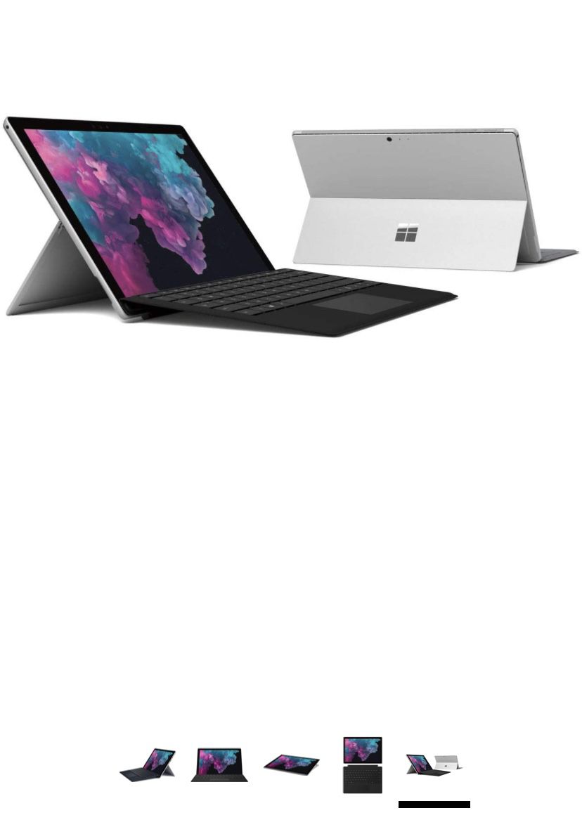Microsoft Surface Pro 6 (Intel Core i5, 8GB RAM, 128GB) - Microsoft Surface Pro Signature Type Cover- Black