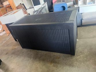 320 Gal. Black Water Resistant Resin Lockable Deck Box, Large Lockable Capacity, Versatile Deck Storage Bench