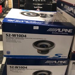 Alpine S2 W10D4  Subwoofer On Sale/ Payment Plans Available/ Zero Down / No Interest/ No Credit Needed 