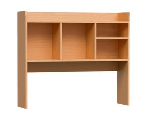 Desktop Bookshelf Storage Tabletop Display Hutch with 4 Shelves Wood Frame Freestanding Desk Organizer,