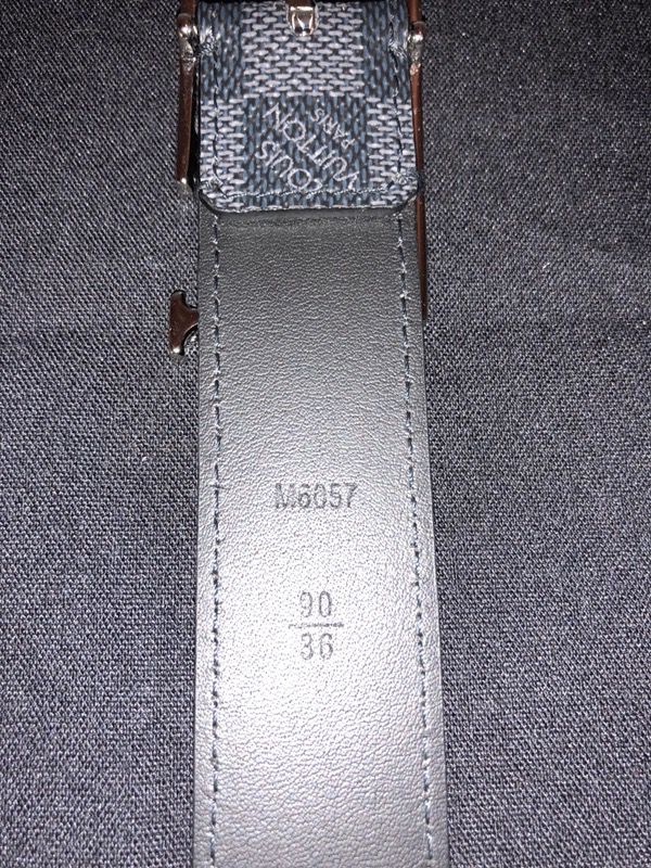 LOUIS VUITTON Damier Graphite 30mm Neogram LV Belt 100 40 271715