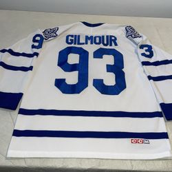 Doug Gilmour Toronto Maple Leafs Jersey Mens Large Clean White Mic Ccm Sewn 90s