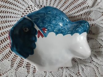Authentic ITALIAN ceramic FISH BOWL