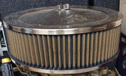 USED K&N HIGH PERFORMANCE CUSTOM AIR CLEANER ASSEMBLY  *READ THE DESCRIPTION & SEE THE PICS*