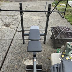 Weight Bench With Leg Extension And Curl Attachment