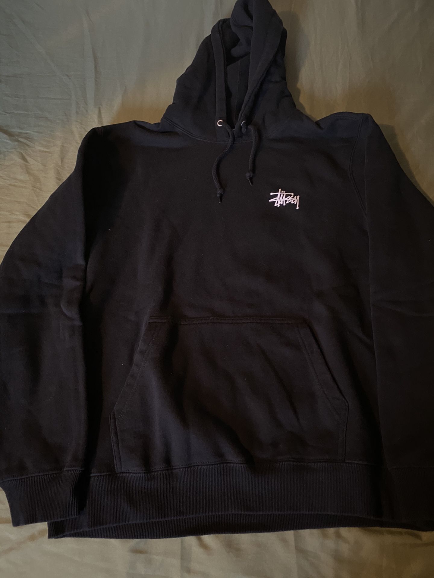 Stussy hoodie black size medium rare the hundreds diamond supply supreme box logo Bape shark hoodie bbc ice cream