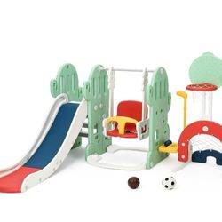 Brand new in box 📦 Toddler slide🌵 swing and sport set 🏀⚽️🏑