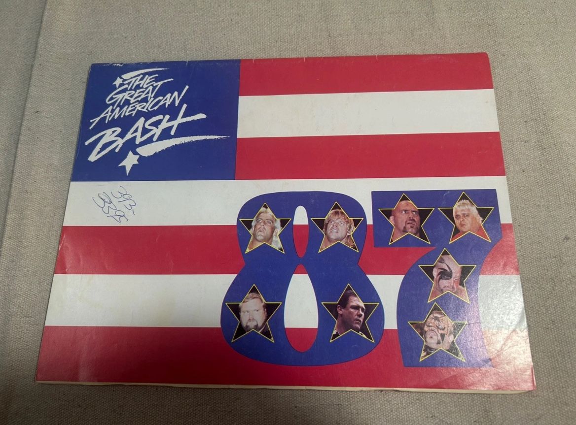 NWA Pro Wrestling Great American Bash 1987 With Match Sheet VINTAGE